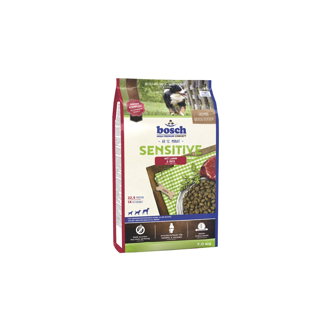 bosch Trockenfutter Hund Adult Sensitive Lamm & Reis 3 kg