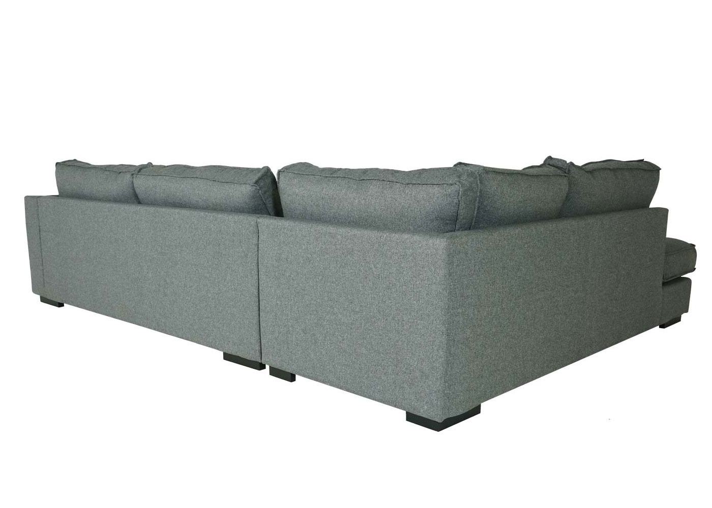 Ecksofa MCW-J58, Couch Sofa mit Ottomane links, Made in EU, wasserabweisend 295cm ~ Stoff/Textil grau