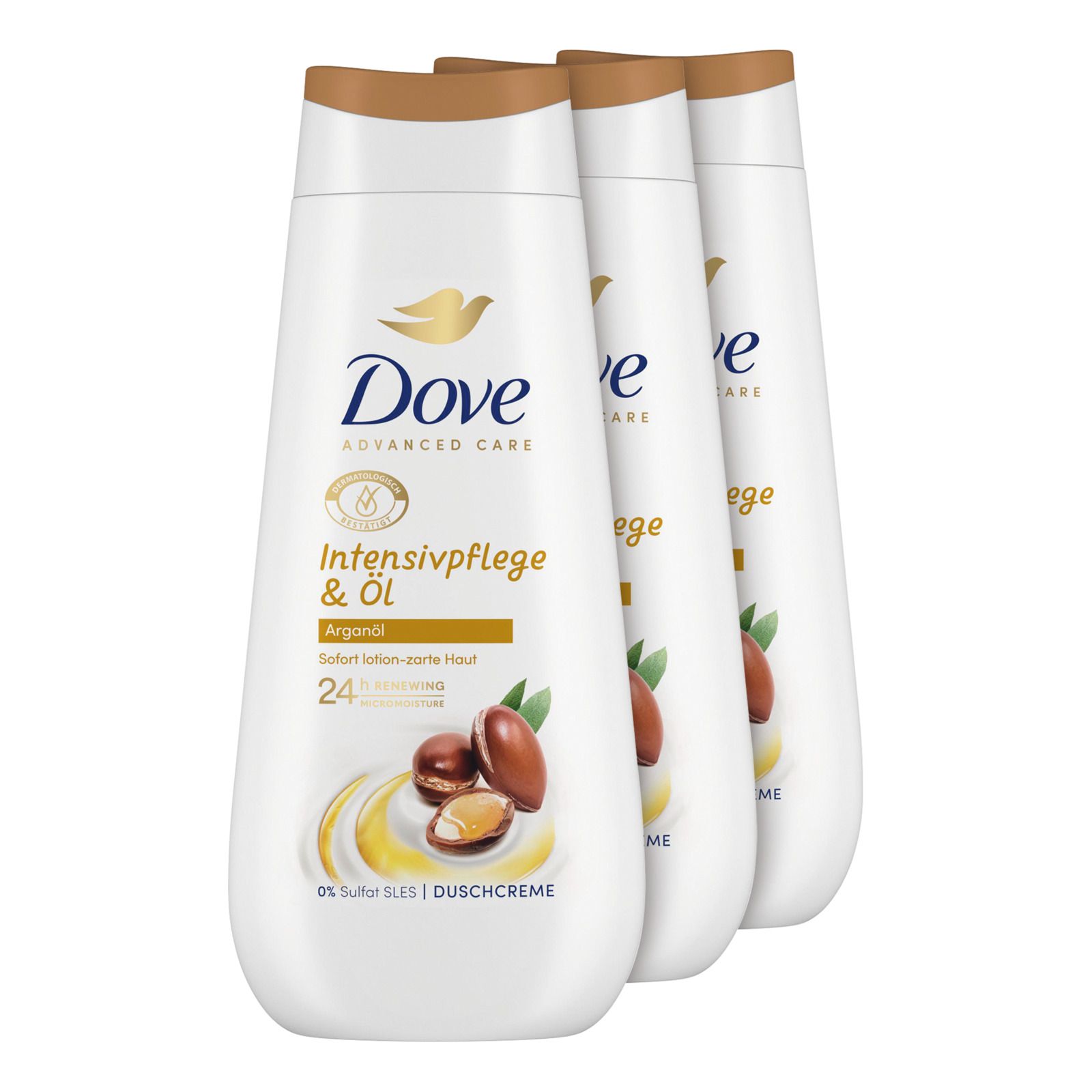 Dove Dusch Advanced Feuchtigkeit + Öl 3 x 225 ml