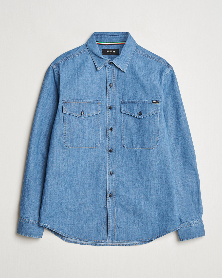 Replay Denim Shirt Medium Blue