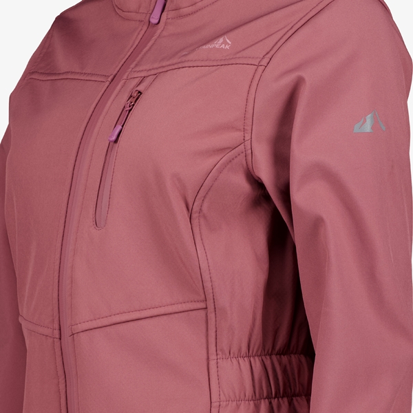 Mountain Peak dames lange softshell jas roze