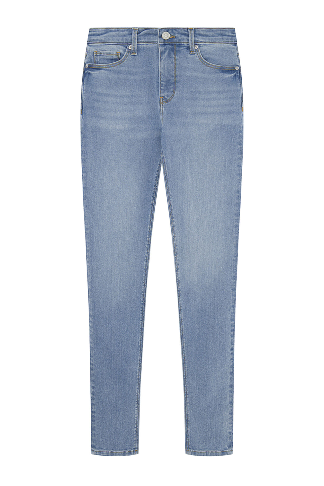 Calça jeans push-up, lavagem sustentável