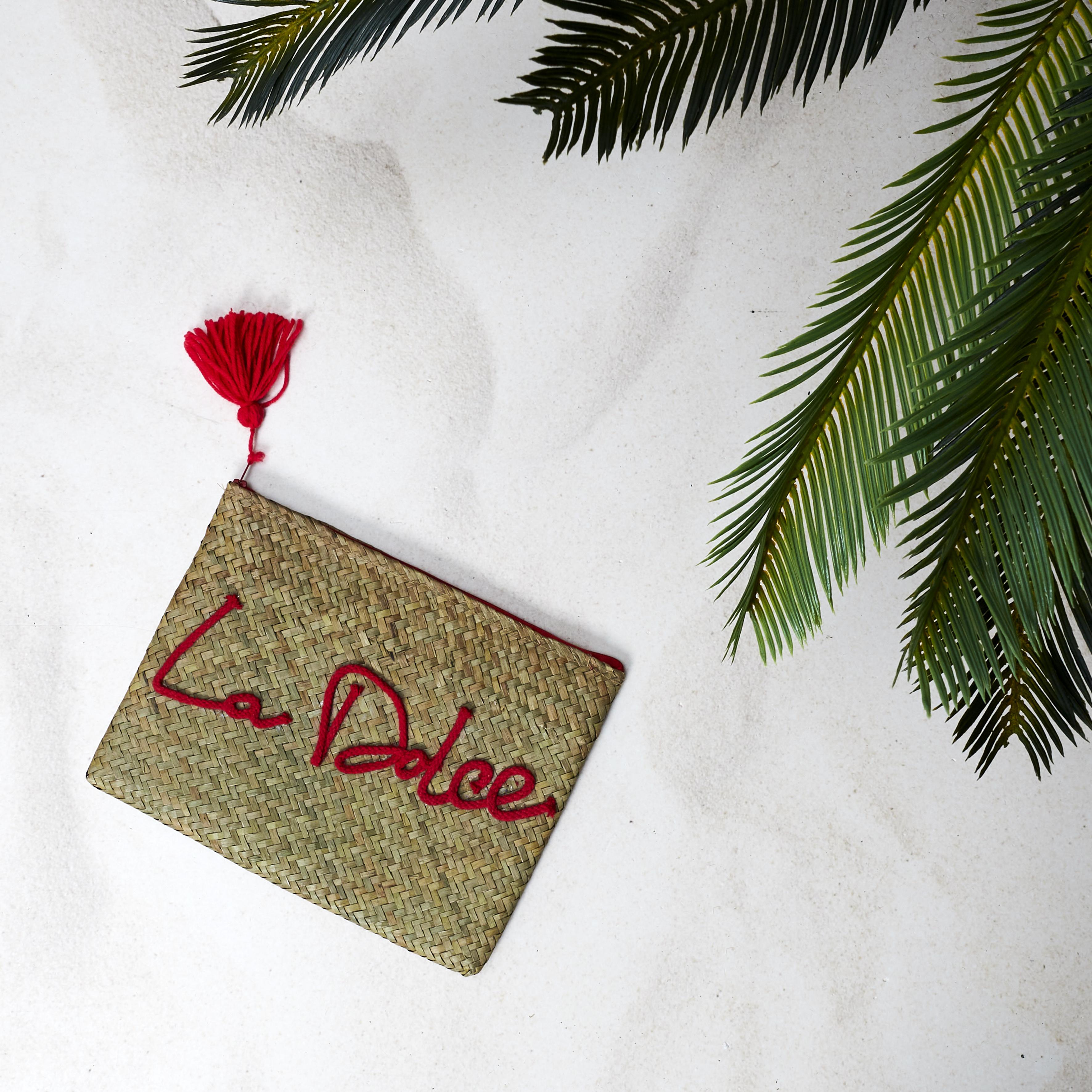 POCHETTE EN PAILLE 30X20CM