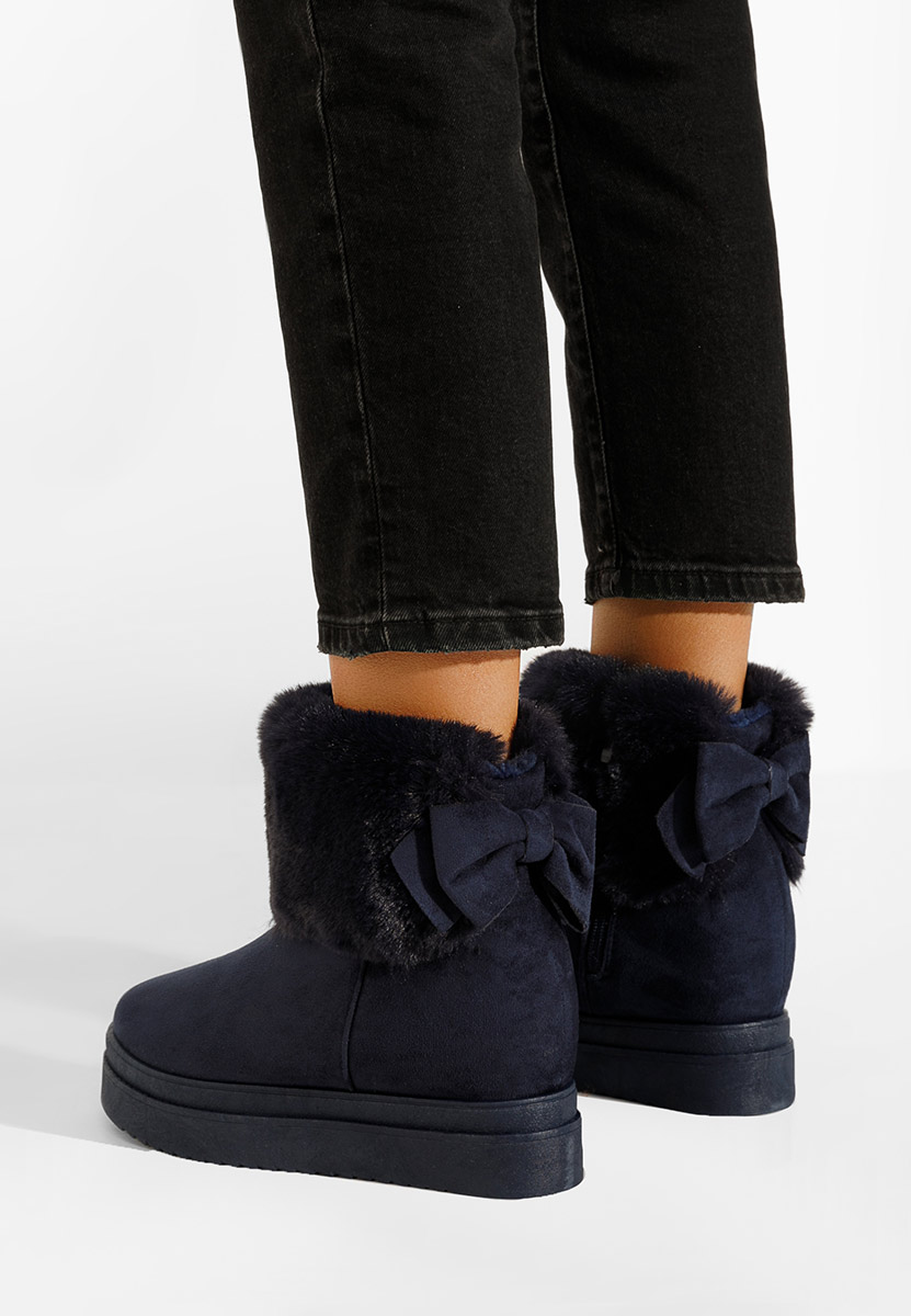 Bottes fourrées femmes marine Michi