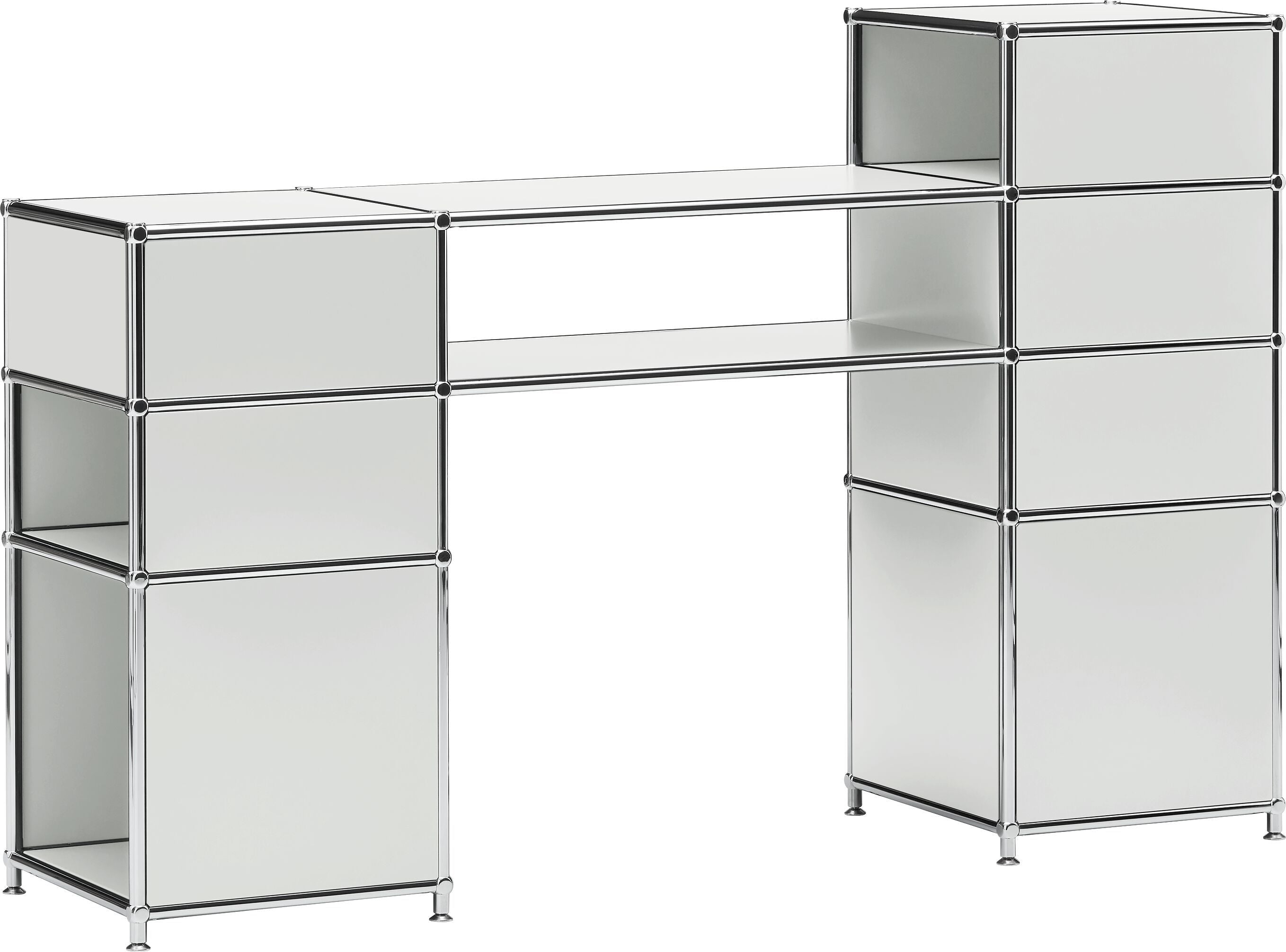FLEXCUBE Schreibtisch - Hellgrau / B: 152.0 cm x T: 40.0 cm x H: 100.0 cm