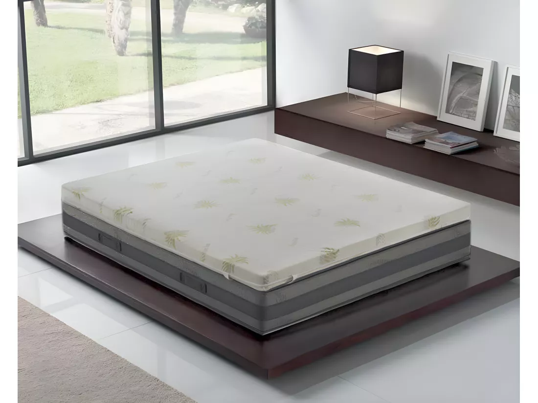 iLoveSleep - surmatelas à mémoire de forme - hauteur 5 cm - déhoussable en aloe vera 135x190