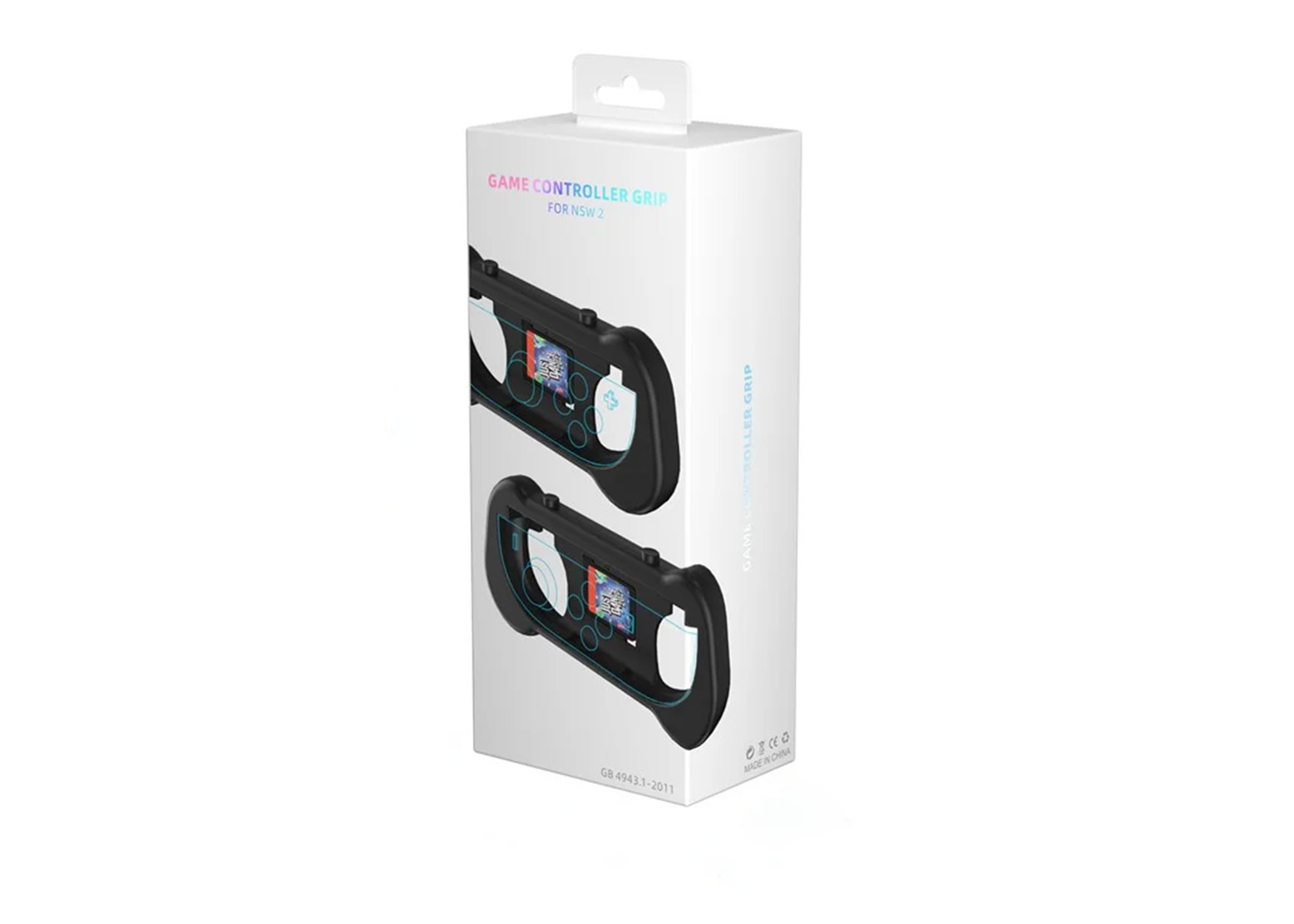 (2er Set) Griff Halterung Gamepad Hülle kompatibel mit Nintendo Switch 2 / Joy-Con / Ergonomisches Controller Zubehör mit Spielekartenfach - Schwarz