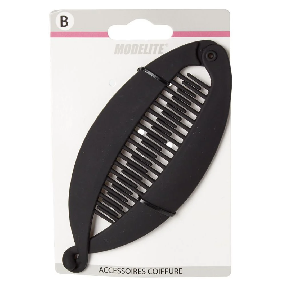 Pince à cheveux banane L.14 cm noir