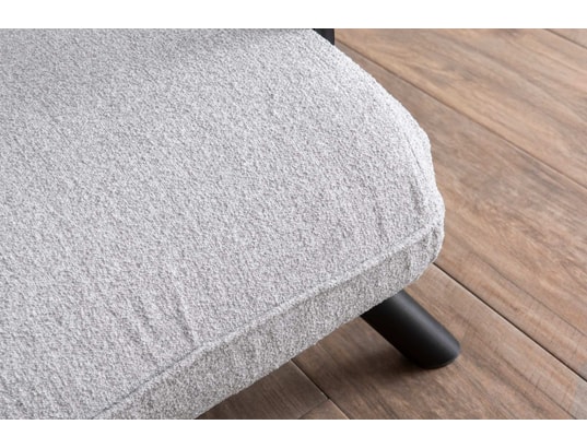 CONCEPT1 - Fauteuil convertible Fauteuil Sando Single Teddy Gris 67 x 78 x h78