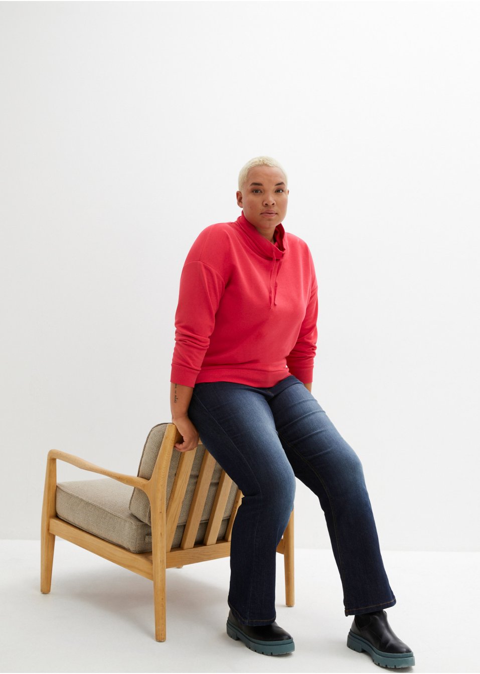 Sweat-shirt avec grand col
