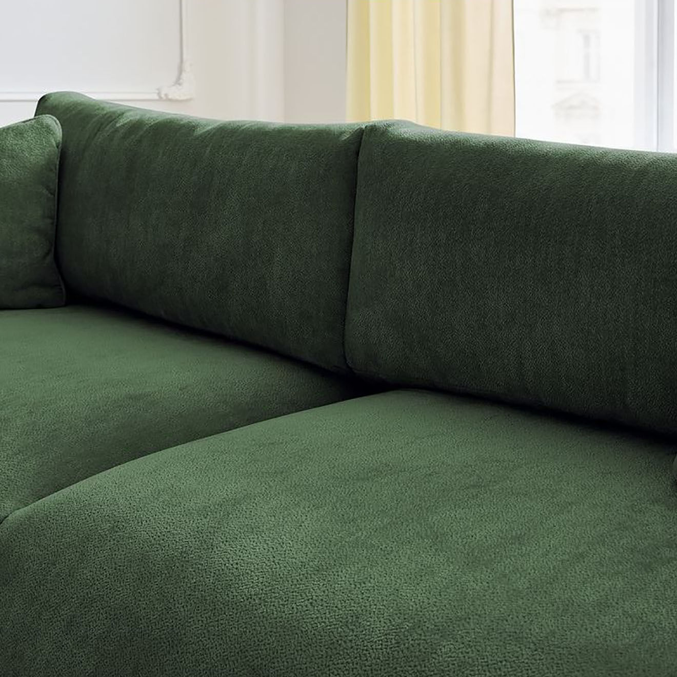 Bobochic Canapé convertible coffre ezechiel vert - 265x109x82 cm