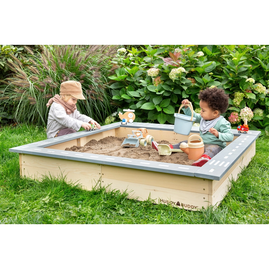 MUDDY BUDDY® Sandkasten Highway Hero, natur-lavagrau