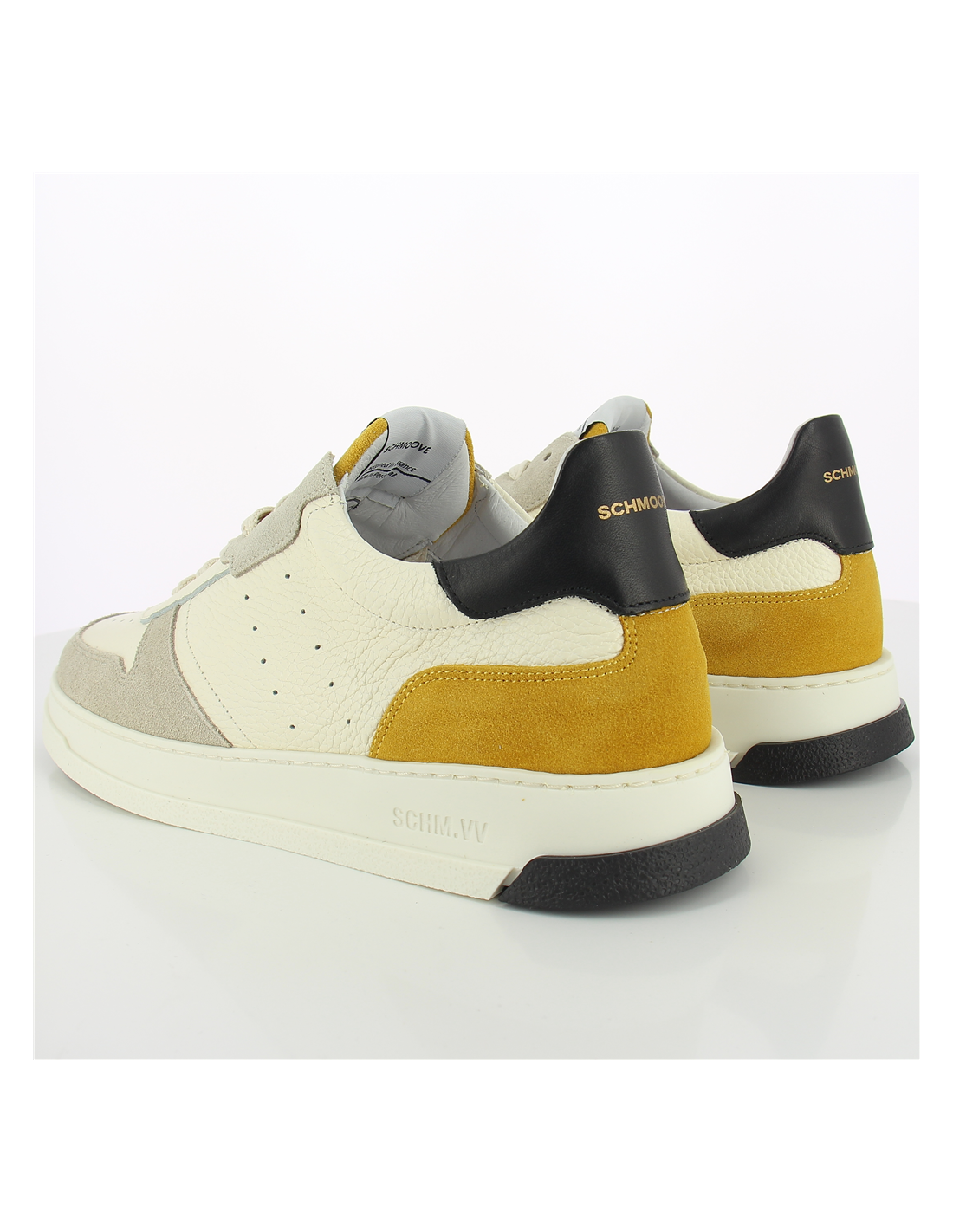 schmoove Baskets de ville homme order sneaker blanc/gris/jaune/noir