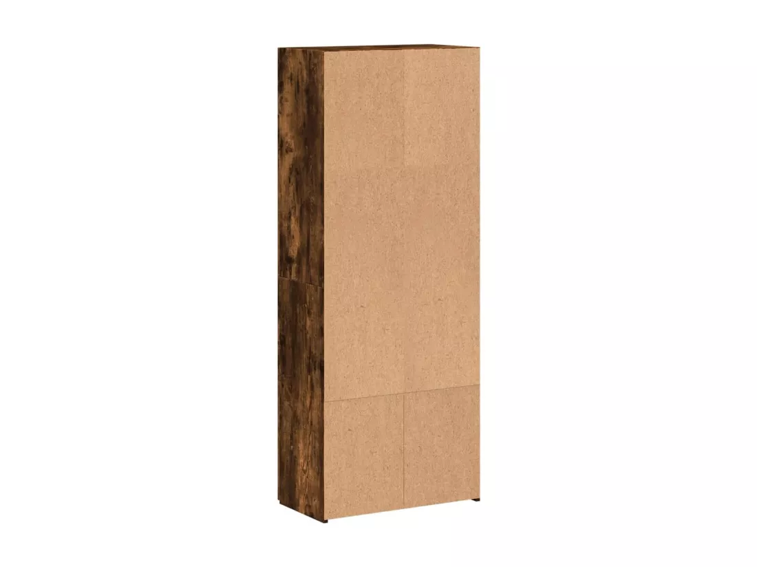 Armoire de classement chêne fumé 60x32x153 cm bois d'ingénierie