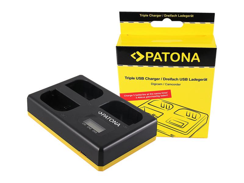Patona Ladegerät Triple Canon LP-E6 Triple Ladegerät Canon LP-E6