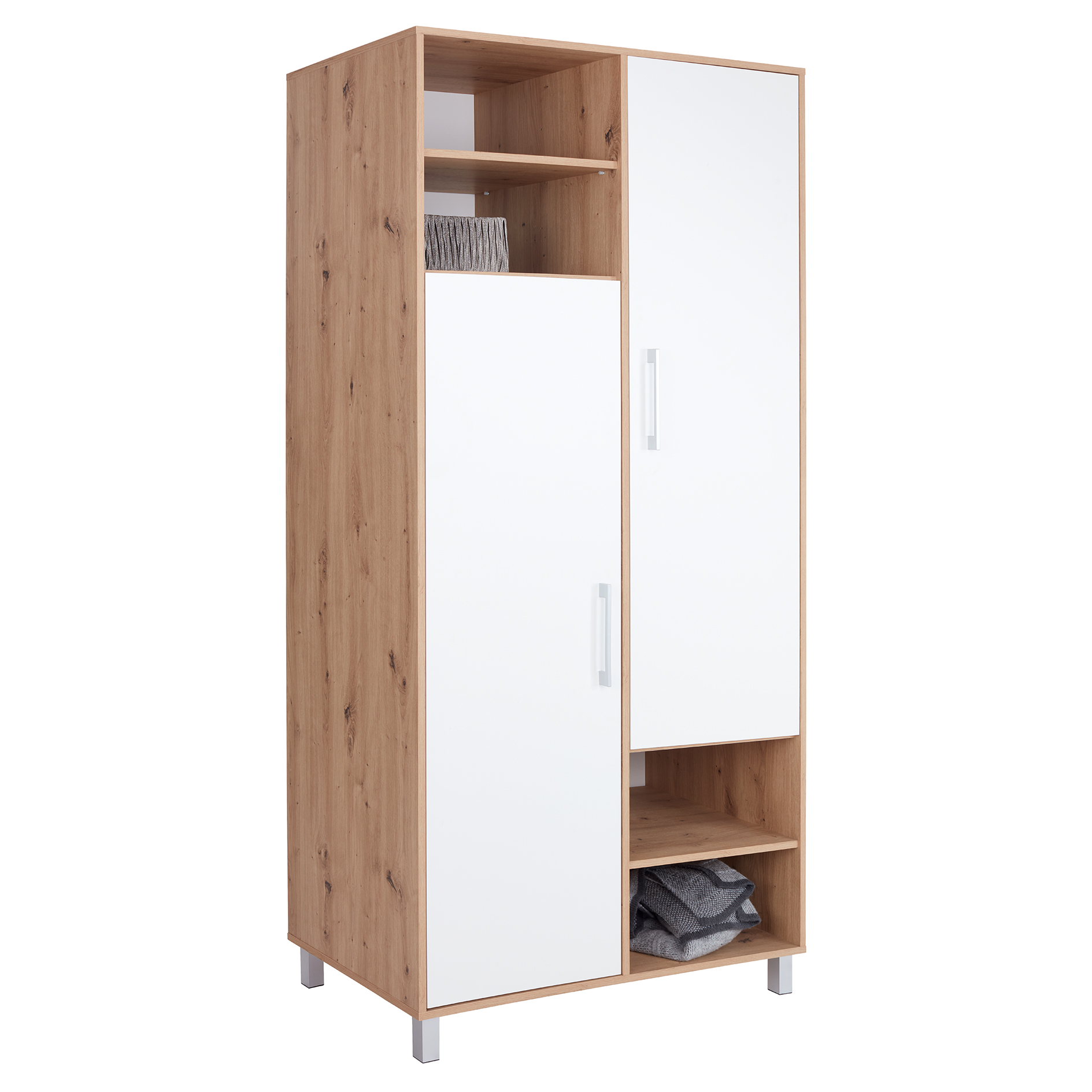 Kleiderschrank - Artisan Eiche-alpinweiß - 99 cm breit