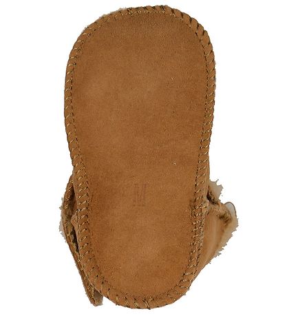 En Fant Lamm-Krabbelschuhe m. Für - Leather Brown