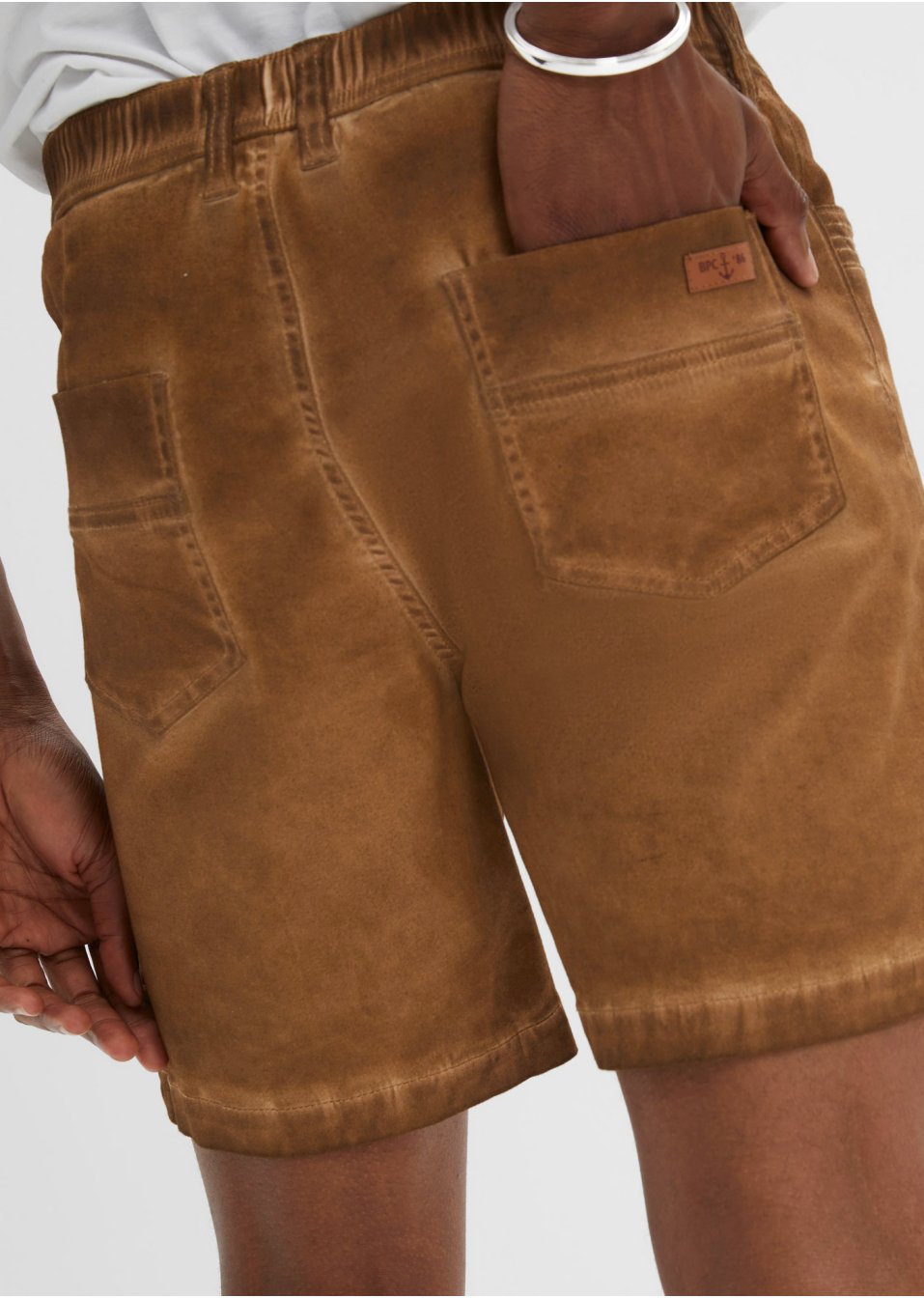 Short extensible aspect délavé, Regular Fit