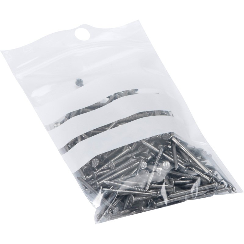 Sachet Zip transparent avec bande d'écriture - 50 microns - Carton de 1000