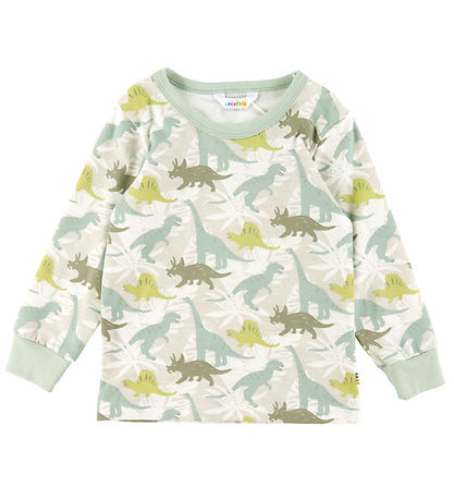 Joha Natt?j - Off White/Støvet  Grøn m. Dino