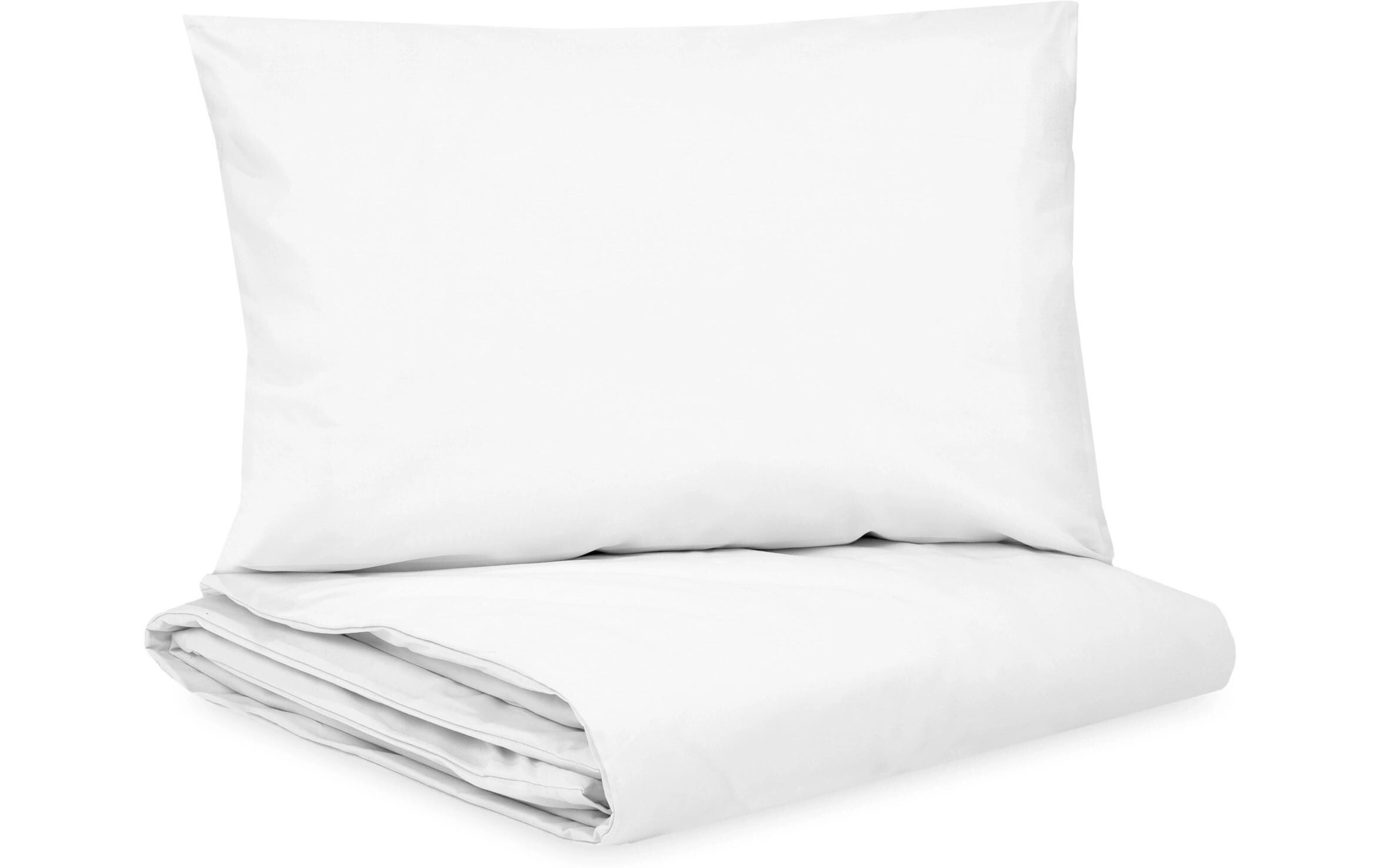 Kinderbettwäsche Weiss 100 x 135 cm + 40 x 60 cmWeiche und strapazierfähige Bettwäsche
