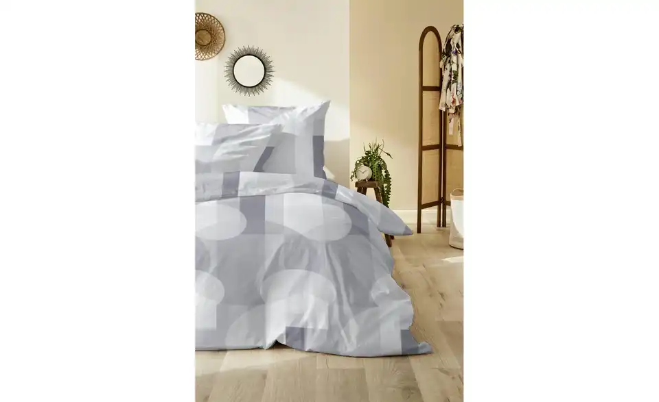 Biber Bettwäsche-Set 200 cm 135 cm Grau