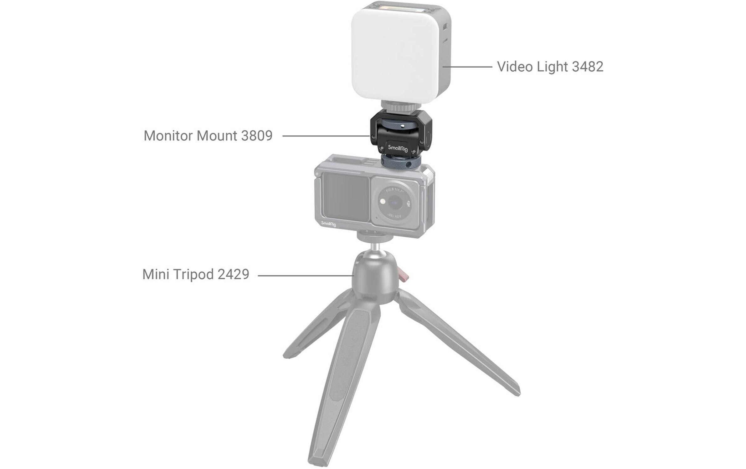 Swivel and Tilt Adj. Monitor MountSchwenkbare und neigbare Monitorhalterung mit kaltem Schuh