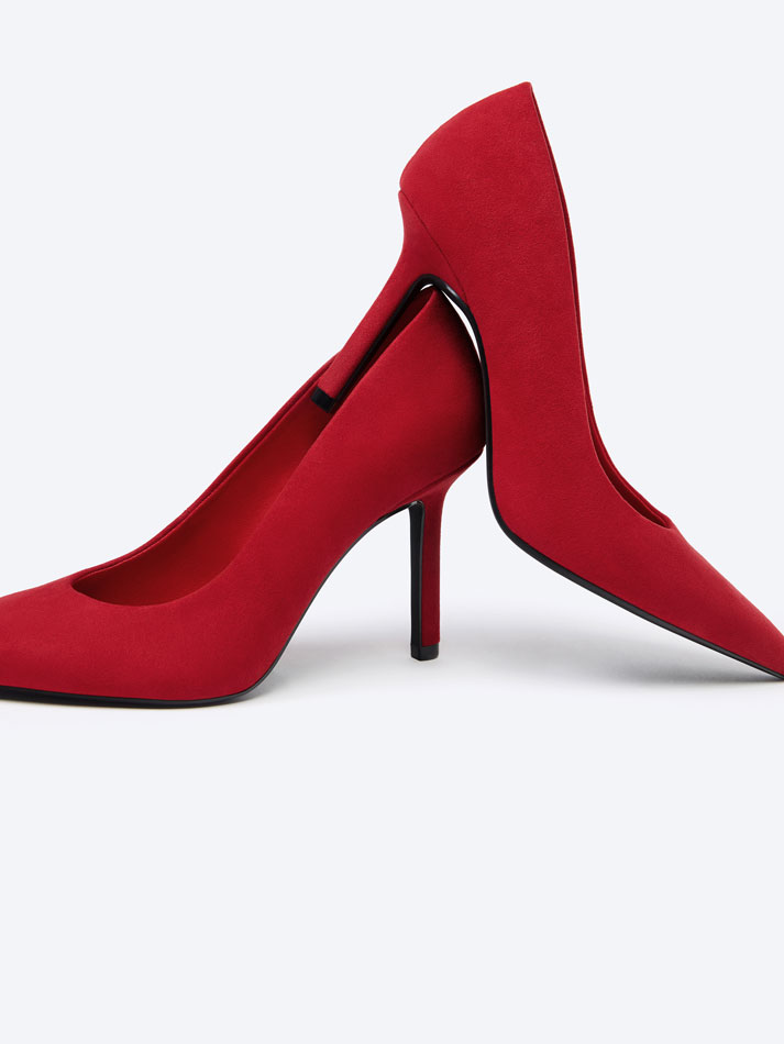 Sapato de salto baixo - Vermelho
