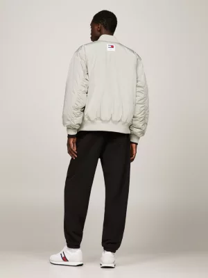 Jaqueta Bomber Clássica com Logo Tonal
