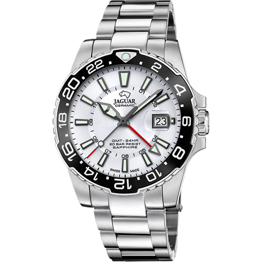 Jaguar Ceramic J1011 Herreur, Silver, 44 mm