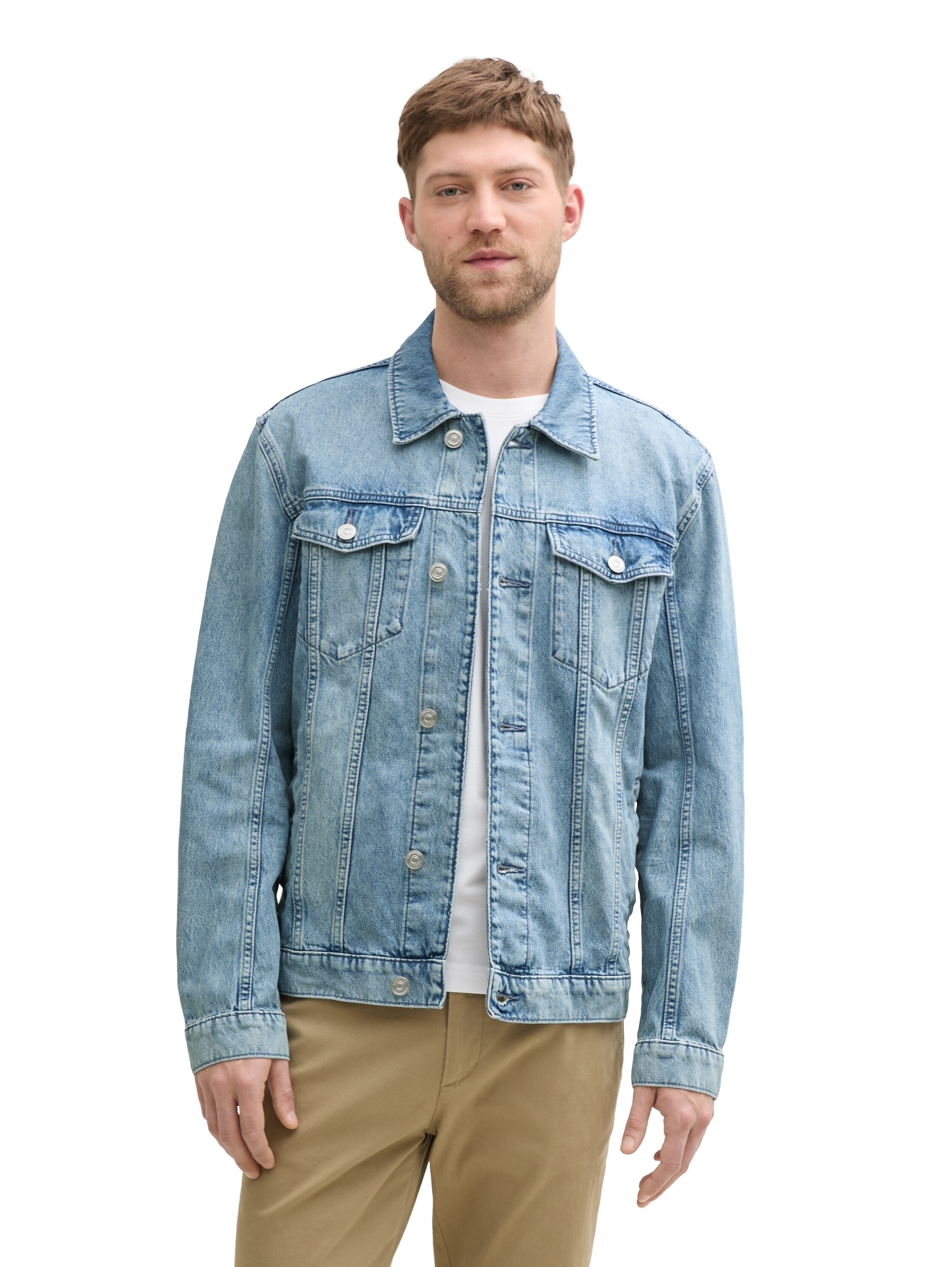 TOM TAILOR Jeansjacke ohne Kapuze mit Reverskragen