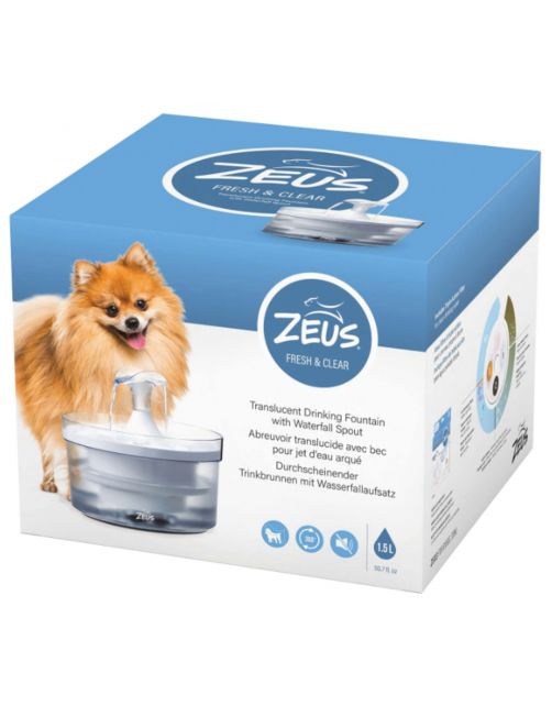 Zeus Drinkfontein - Hondendrinkbak - 19x23.5x22 cm 1.5 l Wit