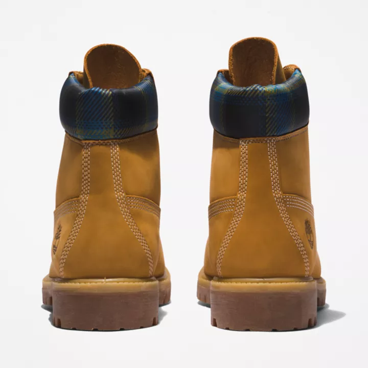 Bota Timberland Premium de 6 polegadas para homem, na cor amarela.