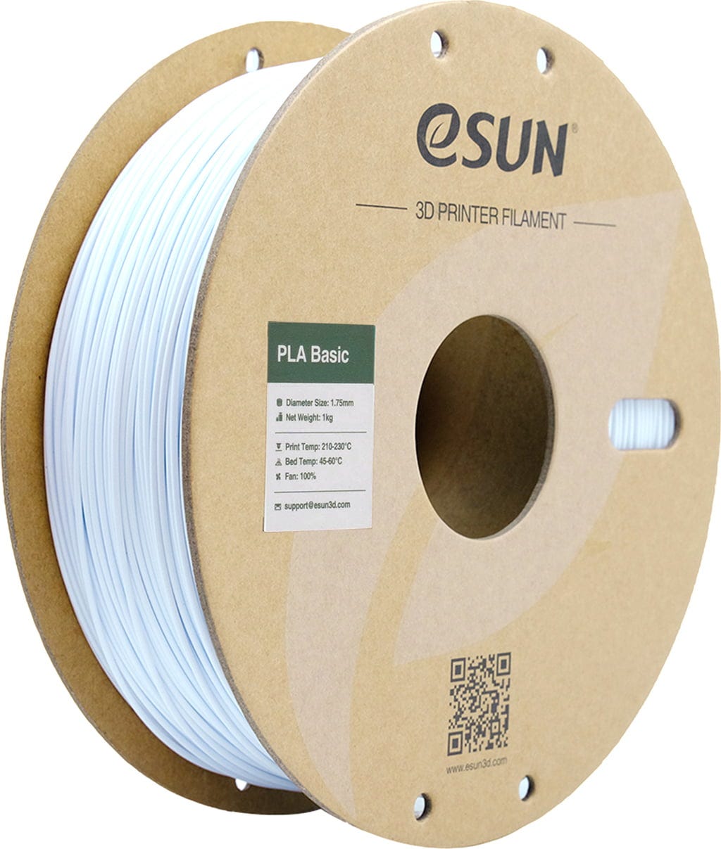 eSUN  PLA-Basic Cold White, 1,75 mm / 1000 g    Allround PLA Material in Weiß