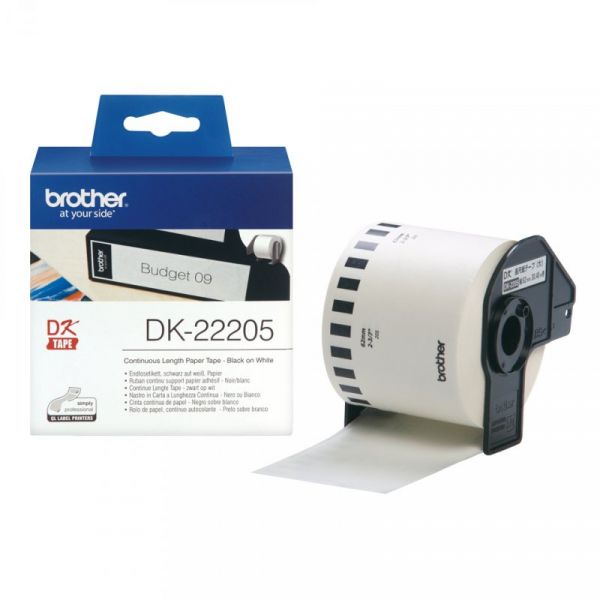 Brother DK22205 Rolo de Papel Térmico Branco