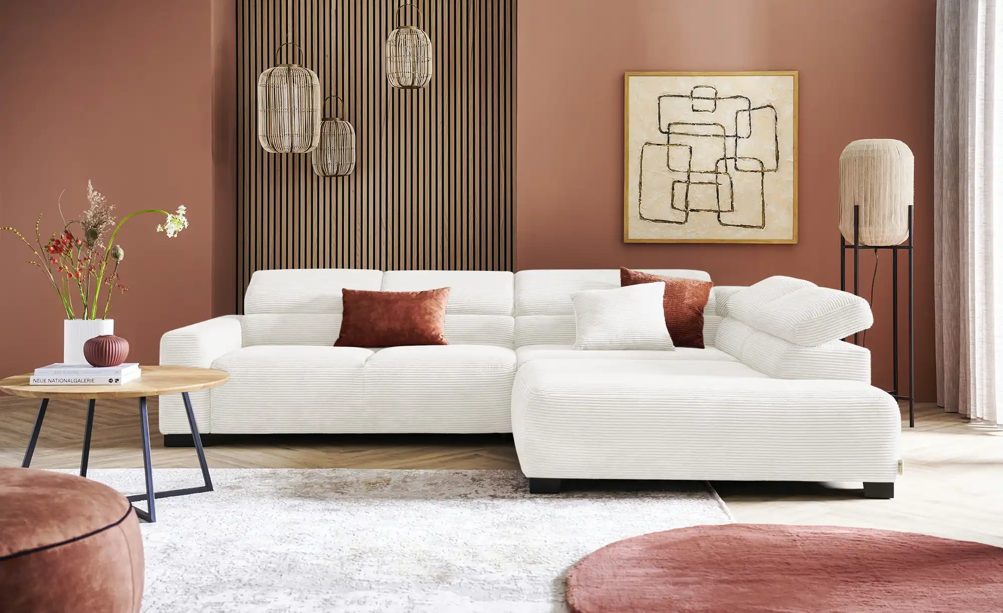 Jette Home Ecksofa aus Cord Jette Flirt