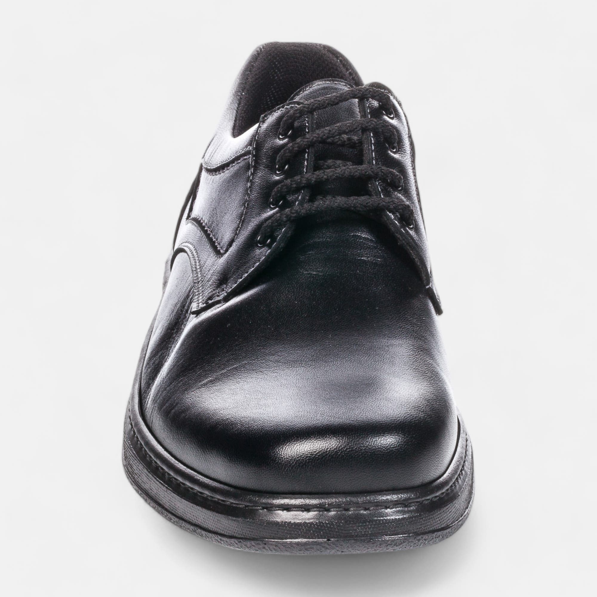 Chaussures pour personnes diabétiques Homme en cuir noir