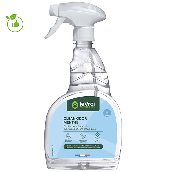 Odorisant toilettes Le Vrai Clean Odor menthe eucalyptus 750 ml