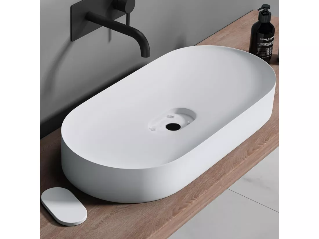 Vasque En Conglomérat Rea Iris 71 White