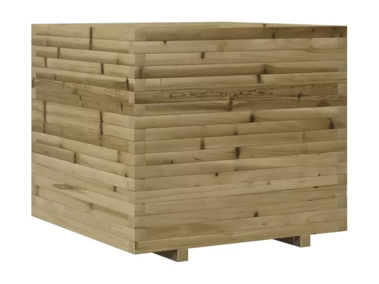 Jardinière bac lit surélevé bois marron 80 x 80 x 72 cm 02_0037926