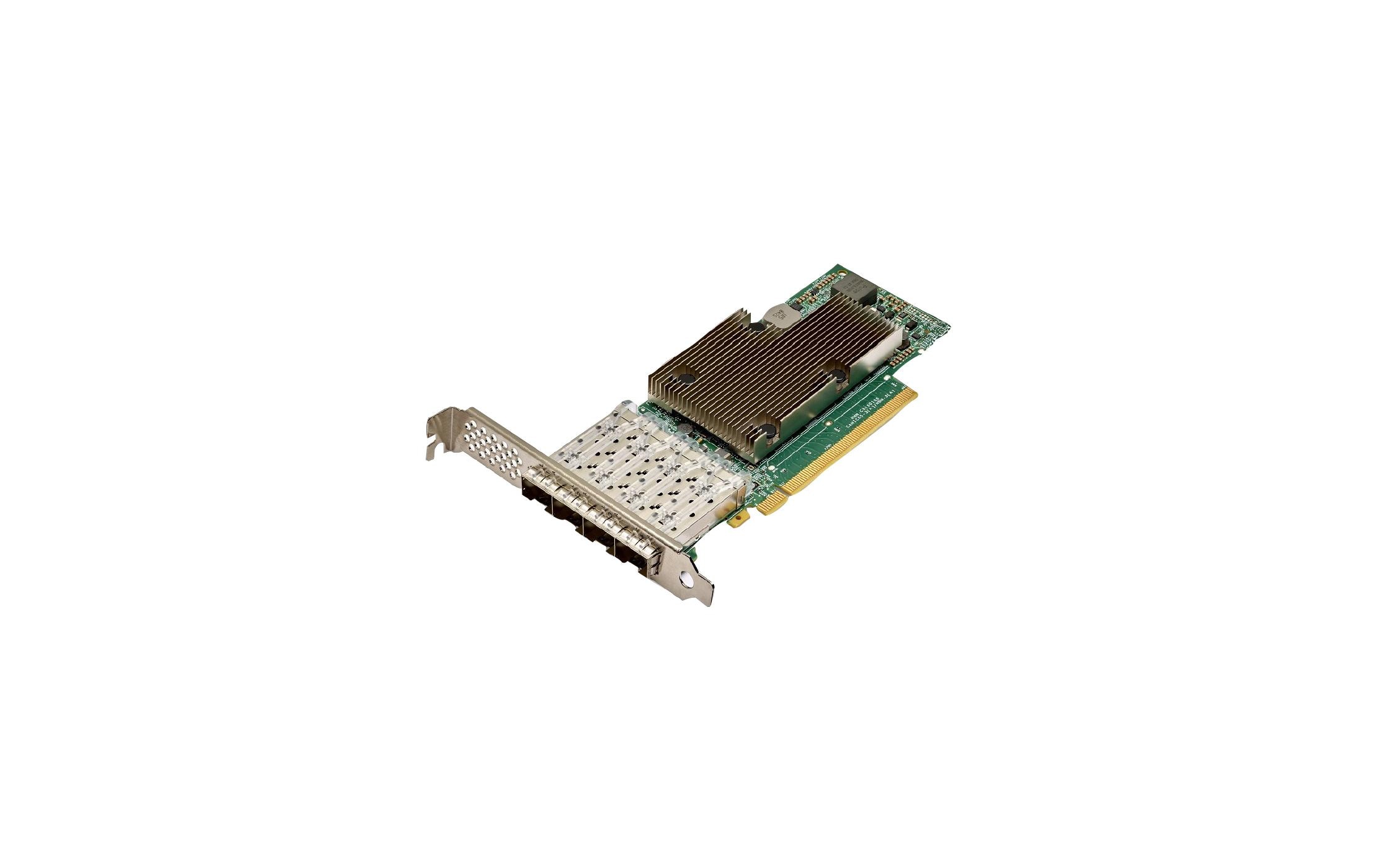 SFP28 Netzwerkkarte Broadcom BCM57504 PCI-Express x16<br>Broadcom BCM57504 Ethernet 10/25 Gb SFP28‑Adapter mit 4 Anschlüssen für HPE