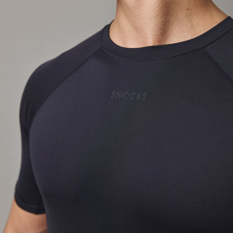 Funktionsshirt Herren aus recyceltem Polyester Dunkelblau