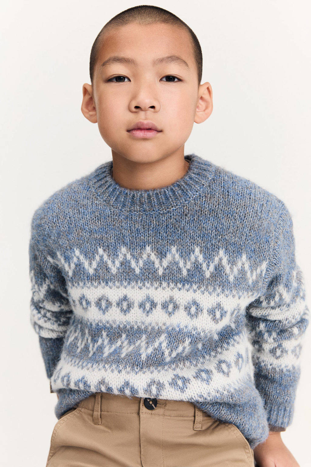 Mango Kids gebreide trui blauw