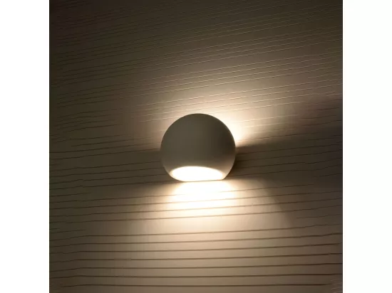 Sollux Applique murale à 1 ampoule en céramique blanche, E27