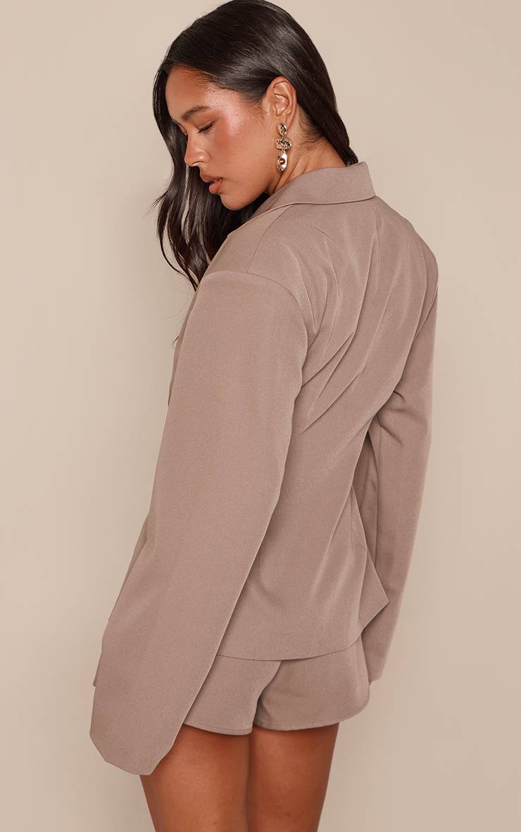 Champignon Ensemble Blazer Ajusté Asymétrique Taille Cintrée