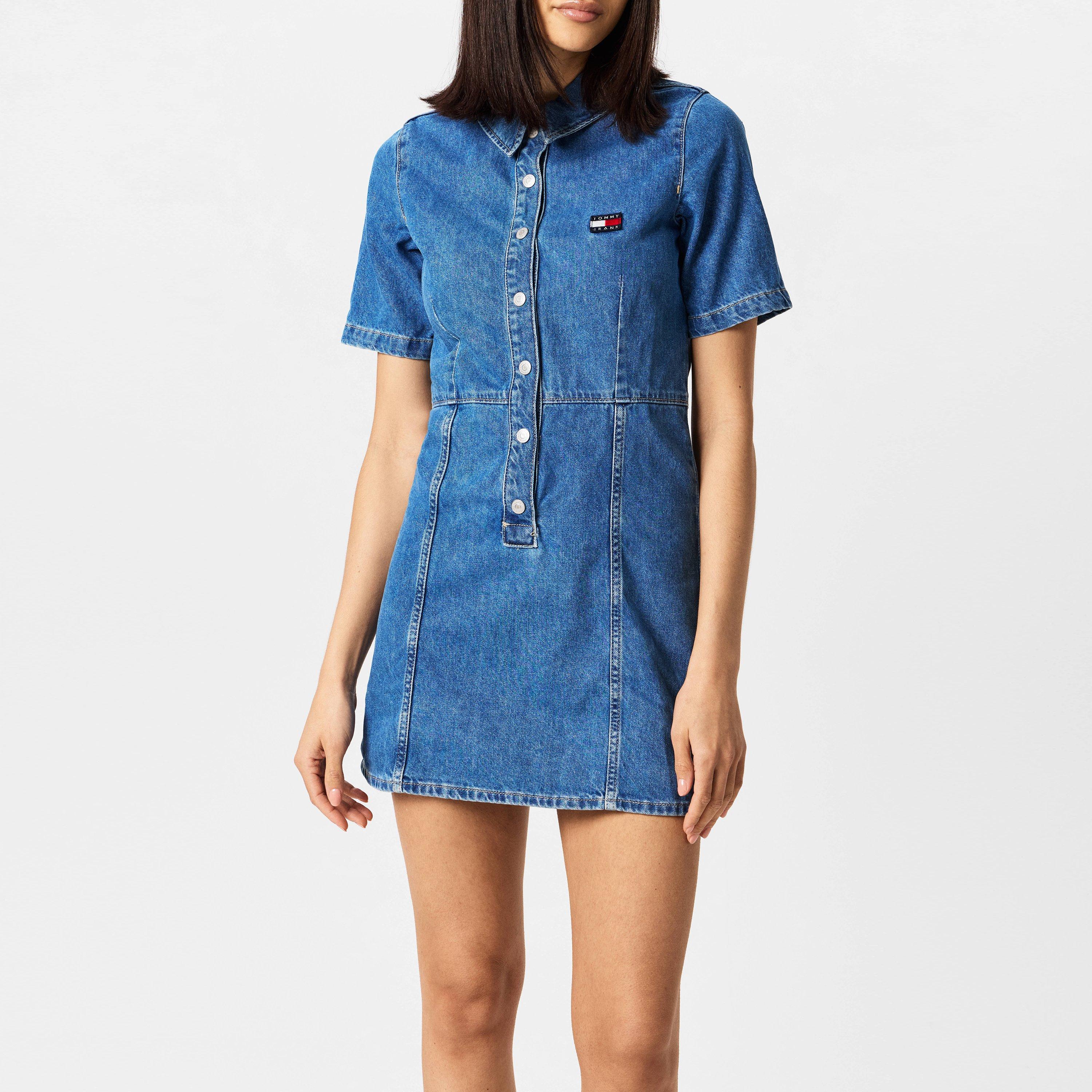 Tommy Jeans Slim Short Sleeve Denim Dress