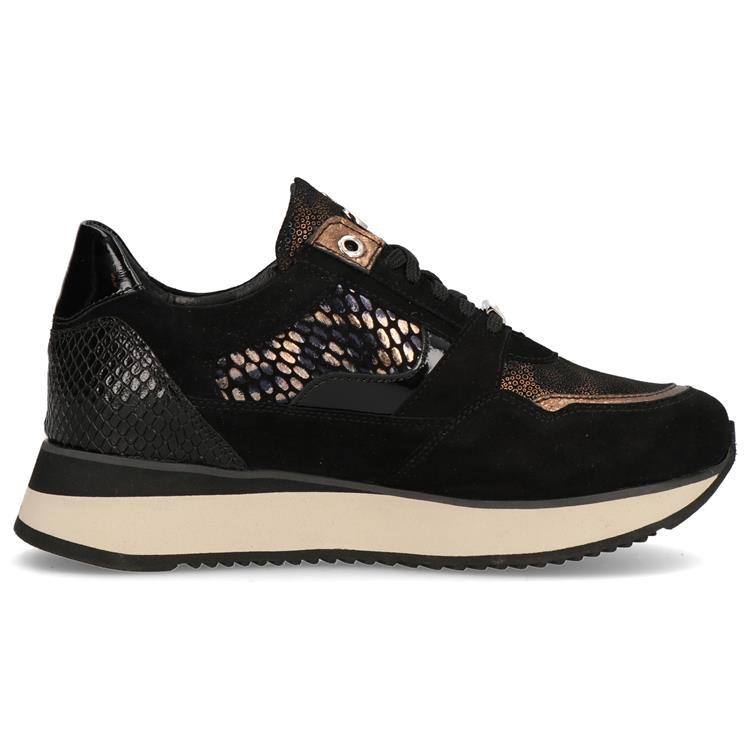 Footnotes 30.009 wijdte E SuedePrintBlackGold(2110WijdteE)
