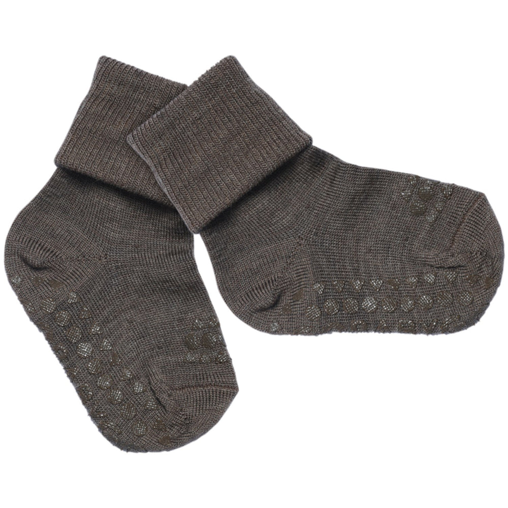 Køb Gobabygo Chestnut Non-Slip Strømper I Merino Uld