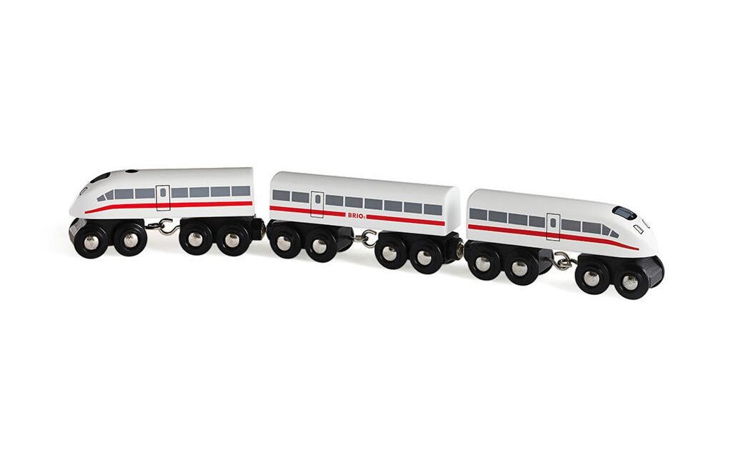 Eisenbahn Schnellzug mit SoundDreiteiliger Spielzeug-Zug