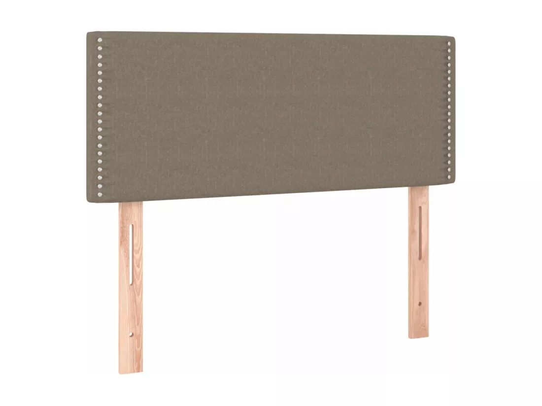Sommier tapissier avec matelas et LED Taupe 90x190 cm Tissu